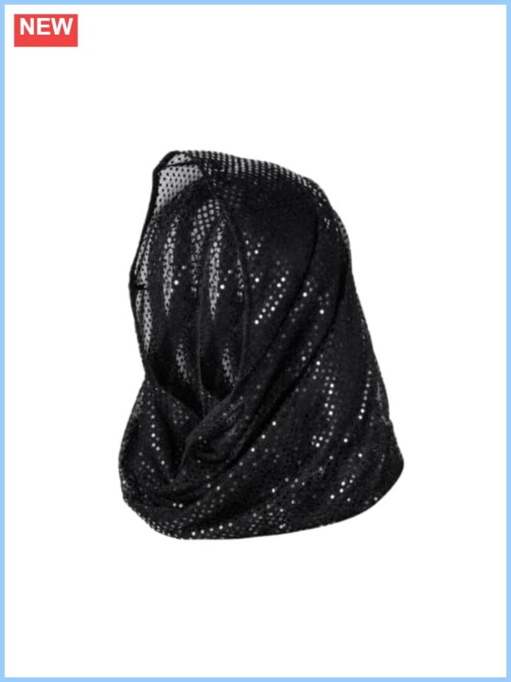 Sequin Head Scarf Rhinestone Rave Hood Unisex Polyester